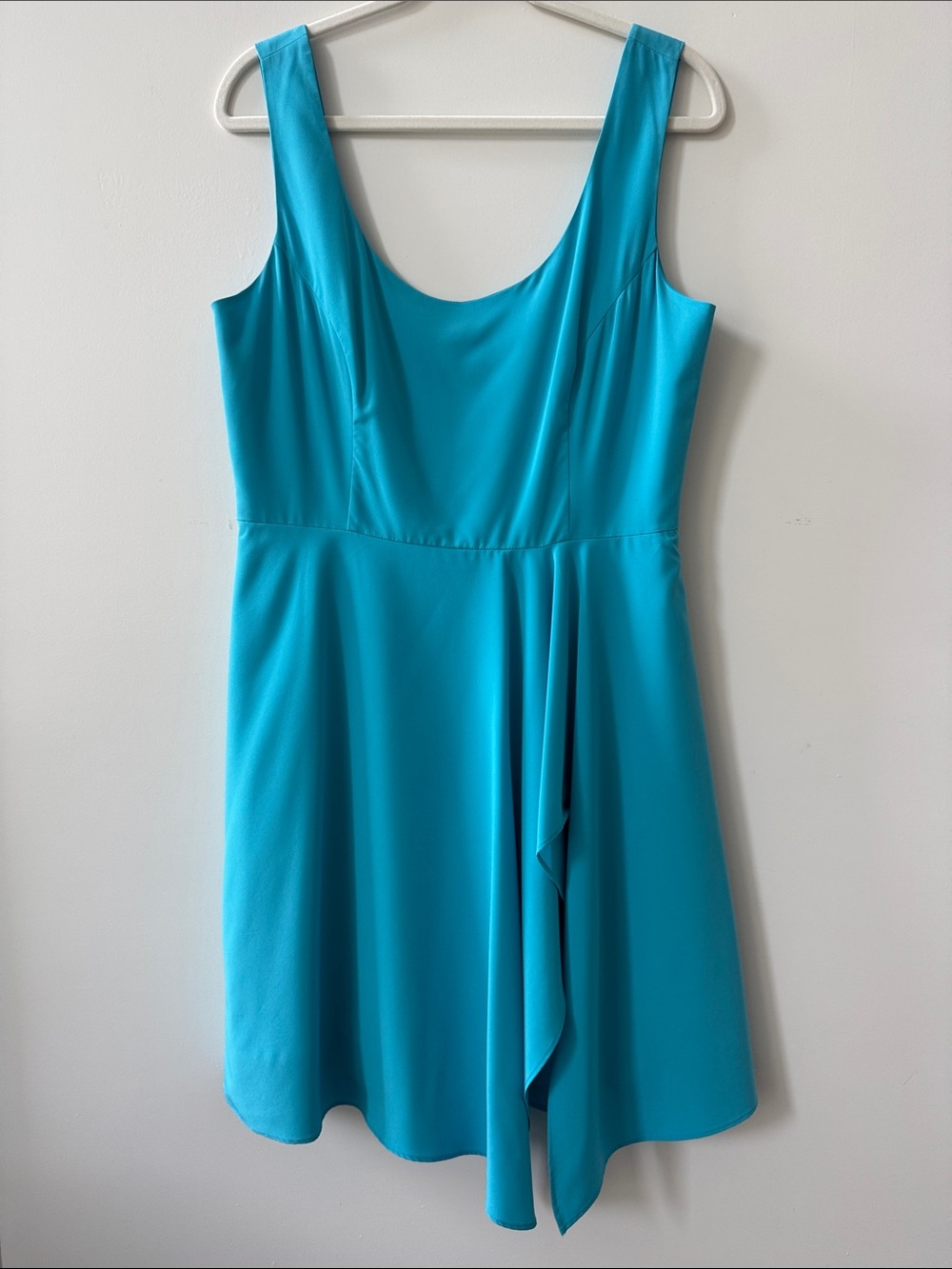 Badgley Mischka Turquoise Scoop Neck Cocktail Dress